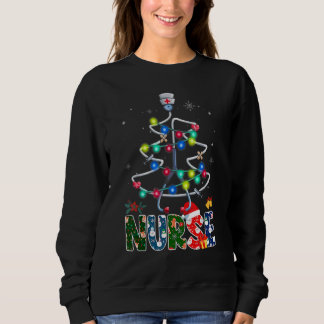 Sweatshirt Nurse Christmas Tree Stethoscope RN LPN Scrub Nurs