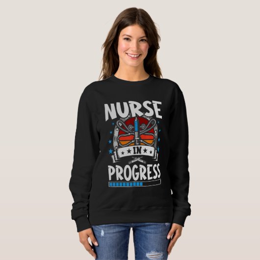 Sweatshirt Nurse In Progress Trainee Student (Devant entier)