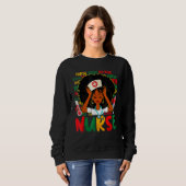 Sweatshirt Nurse - Nursing Black History Month RN Black Nurse (Devant entier)