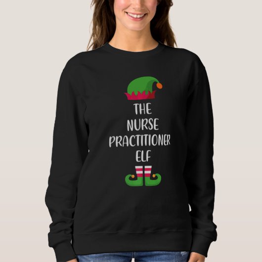 Sweatshirt Nurse practitioner Elf Family Matching Group Chris (Devant)