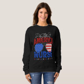 Sweatshirt Nurse Stethoscope Sunglasses 4th Of July Memorial (Devant entier)