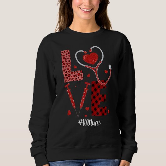 Sweatshirt Nurse Valentines Day Valentine Rn Nurse Stethoscop (Devant)