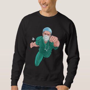 Sweatshirt Nursing Superhero Hero Infirmière uniquement
