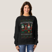 Sweatshirt Nutcracker est ma saison préférée Deez Nuts Ugly S (Devant entier)