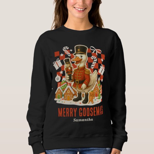 Sweatshirt Nutcracker Goose Noël Holiday (Devant)
