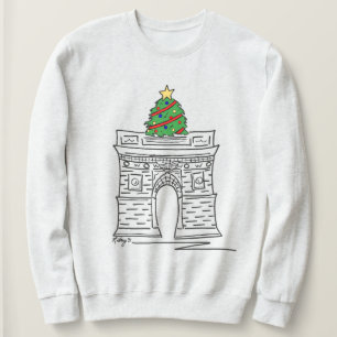 Sweatshirt NYC Christmas Tree Washington Carré New York