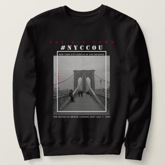 SWEATSHIRT NYCCOU #NYCCOU PONT BROOKLYN (Design devant)