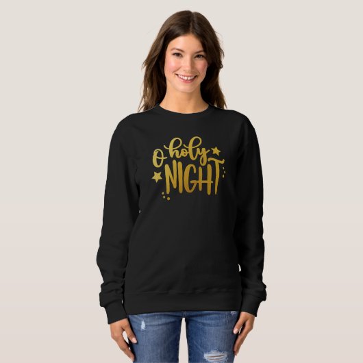 Sweatshirt O Saint Night Gold Fête (Devant entier)