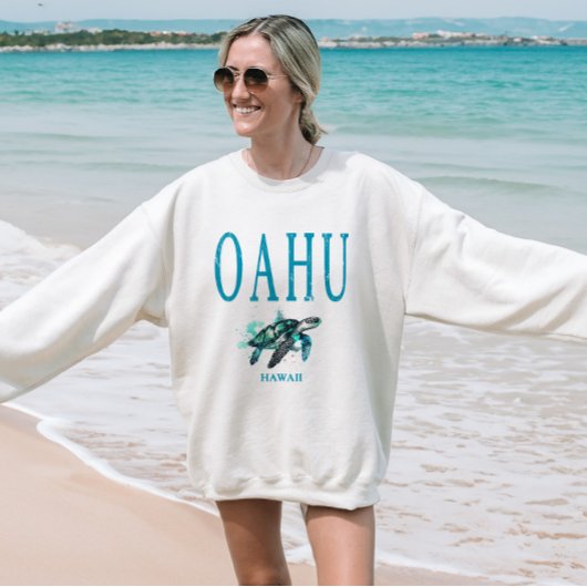 Sweatshirt Oahu Hawaii Vacances Grunge