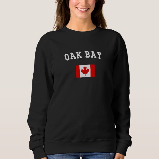 Sweatshirt Oak Bay City Canada National Flag Souvenir (Devant)