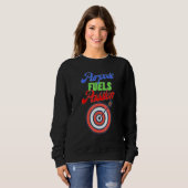 Sweatshirt Objectif Alimente La Passion Blanche (Devant entier)