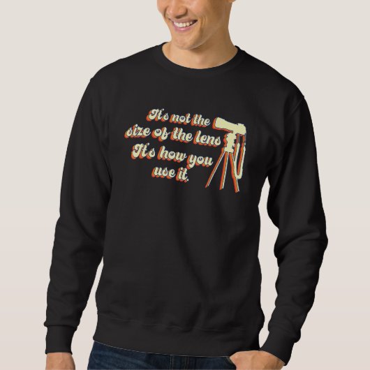 Sweatshirt Objectif Caméra Pour Un Photographe (Devant)