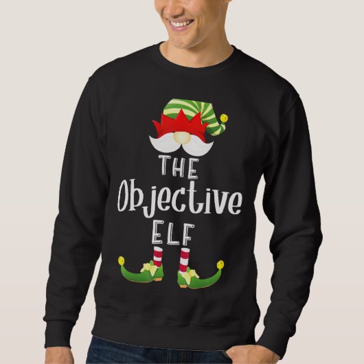 Sweatshirt Objectif Elf Group Noël Pajama Party (Devant)