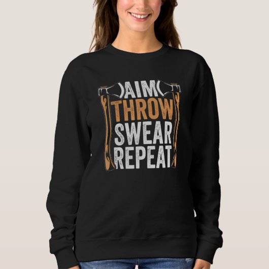 Sweatshirt Objectif Jeter Jeu Répéter Hatchet Ax Jeter (Devant)