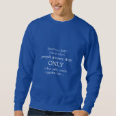 Sweatshirt Objets En Forme D'Instrument Je Flute Wh. Texte. (Devant)