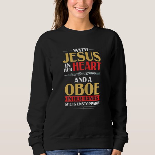 Sweatshirt Oboe Instrument Music Player Débutant Leçon Obois (Devant)