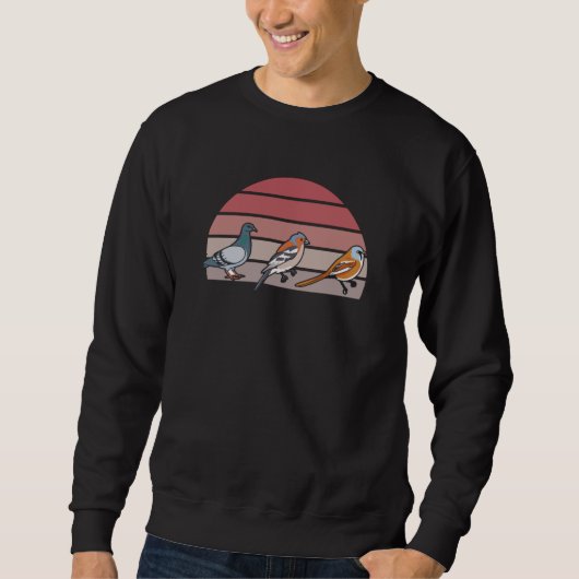 Sweatshirt Observation des oiseaux rétro (Devant)
