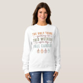 Sweatshirt Obtenir mes bougies automnales (Devant entier)