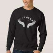 Sweatshirt Occult Magic Lunar Moon Phase Celestial Hands (Devant)