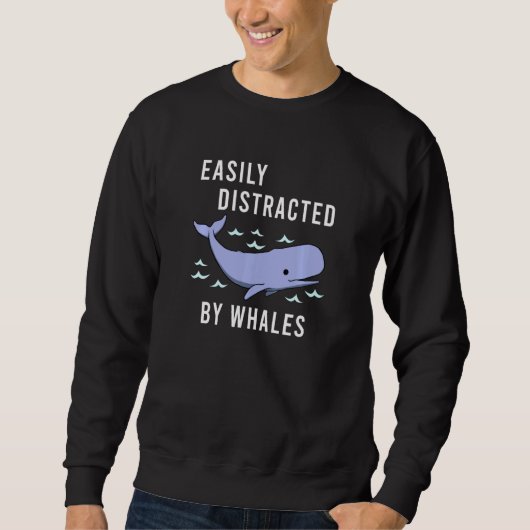 Sweatshirt Océan Nature Distrait Par La Sueur Des Baleines (Devant)