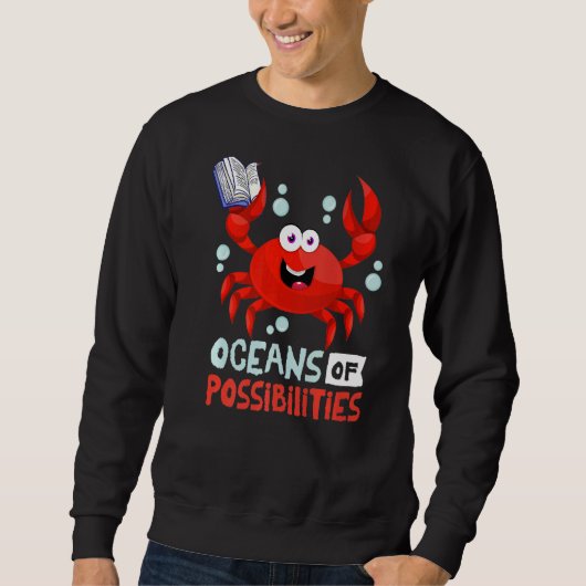Sweatshirt Océans Des Possibilités Lecture Été 2022 Crabe (Devant)