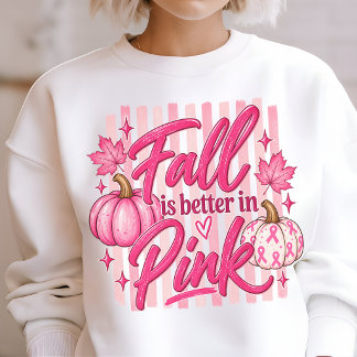 Sweatshirt Octobre rose automne Ruban rose de sensibilisation