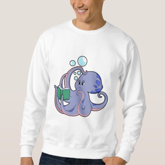 Sweatshirt Octopus à la lecture avec livre (Devant)