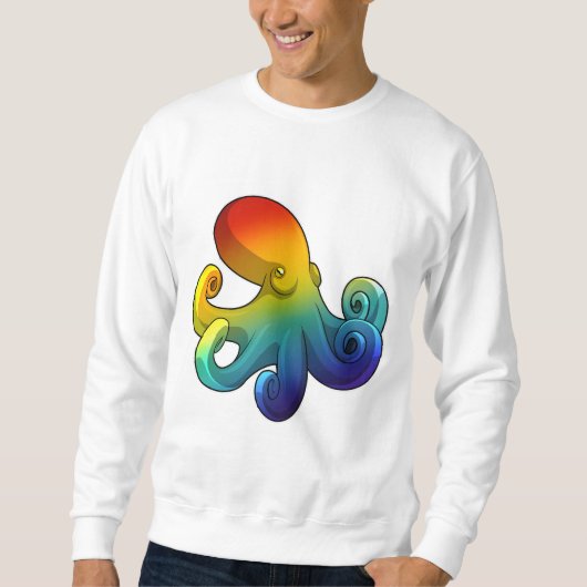 Sweatshirt Octopus avec arc-en-ciel (Devant)
