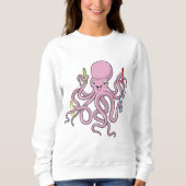 Sweatshirt Octopus avec Crayon (Devant)