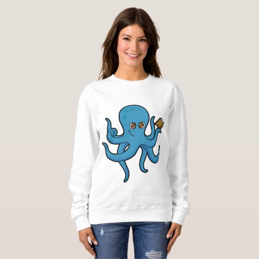Sweatshirt Octopus avec livre (Devant entier)