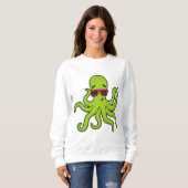 Sweatshirt Octopus avec lunettes de soleil (Devant entier)