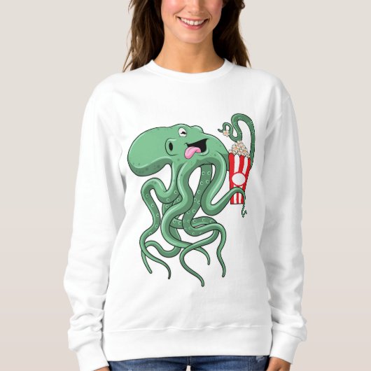 Sweatshirt Octopus avec Popcorn (Devant)