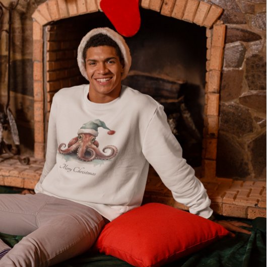 Sweatshirt Octopus Christmas Joy, coutume