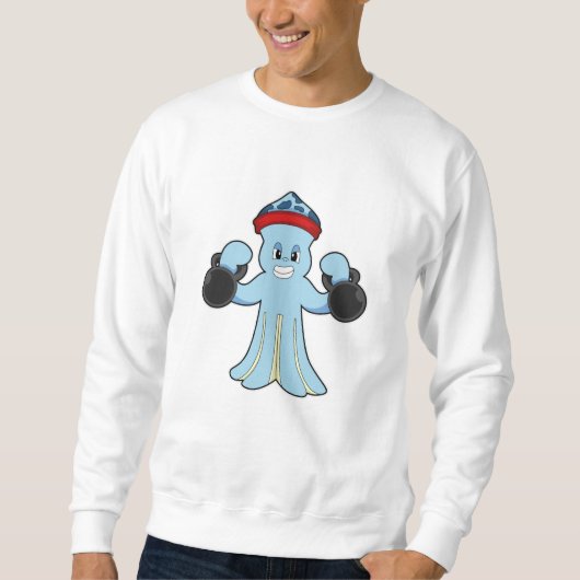 Sweatshirt Octopus comme Bodybuilder avec des cloches (Devant)