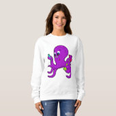 Sweatshirt Octopus comme enseignant avec équipement de labora (Devant entier)