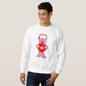 Sweatshirt Octopus comme infirmière avec coeur (Devant entier)