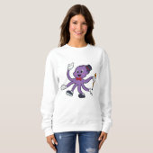 Sweatshirt Octopus comme magicien avec Casquette (Devant entier)