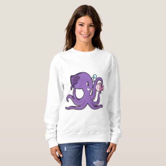 Sweatshirt Octopus with Fish (Devant entier)