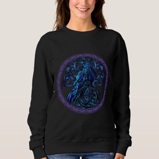 Sweatshirt Odin Ravens Huginn And Muninn Vegvisir Viking Crow (Devant)