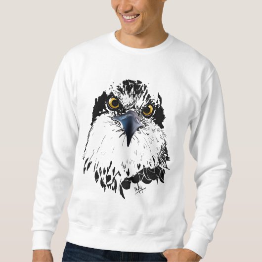 Sweatshirt Oeil piercing noir et blanc (Devant)