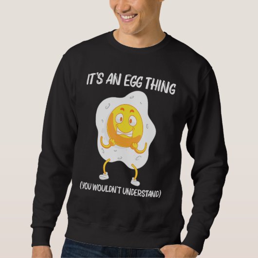 Sweatshirt Oeuf cool Pour Hommes Femmes Frites Pochées Protéi (Devant)