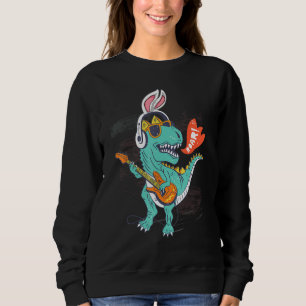 Sweatshirt OEufs de lapin Jour de Pâques Dinosaur Dino T Rex 