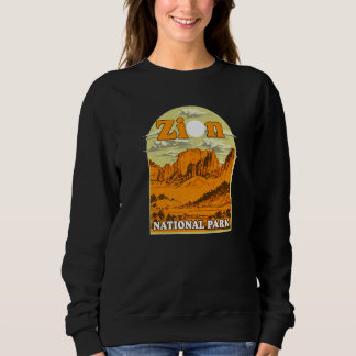 Sweatshirt Œuvre d'art vintage du parc national de Zion Souve