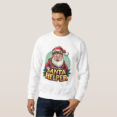 Sweatshirt officiel d'aide de Noël drôle de Noël (Devant entier)