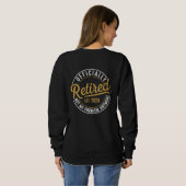 Sweatshirt Officiellement à la retraite 2026 Plus mon problèm (Dos entier)