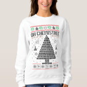 Sweatshirt "Oh Chemistree" Chimie Pun de Noël (Devant)