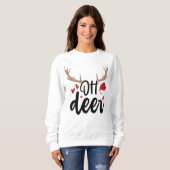 Sweatshirt Oh Deer Reindeer Antlers Funny Joyeux Noël (Devant entier)