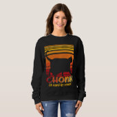Sweatshirt Oh Lord He Coming Chonk Scale Chat Meme (Devant entier)