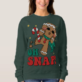 Sweatshirt Oh Snap Gingerbread Homme Rétro Joyeux Noël Noël N (Devant)