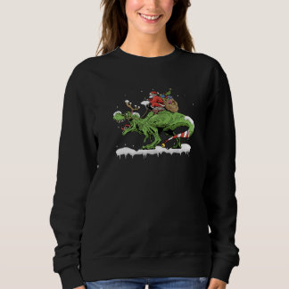 Sweatshirt Oh What Fun It Is To Rawr Santa Claus Dinosaur Rid